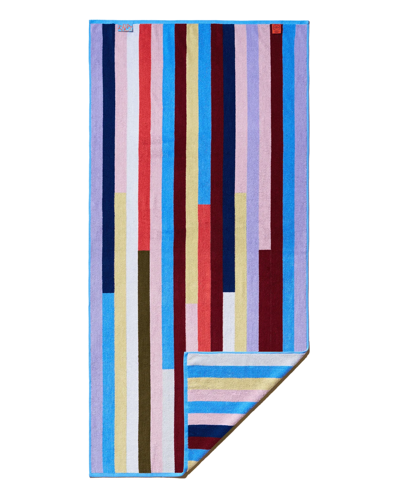 bath towel with lots of colours