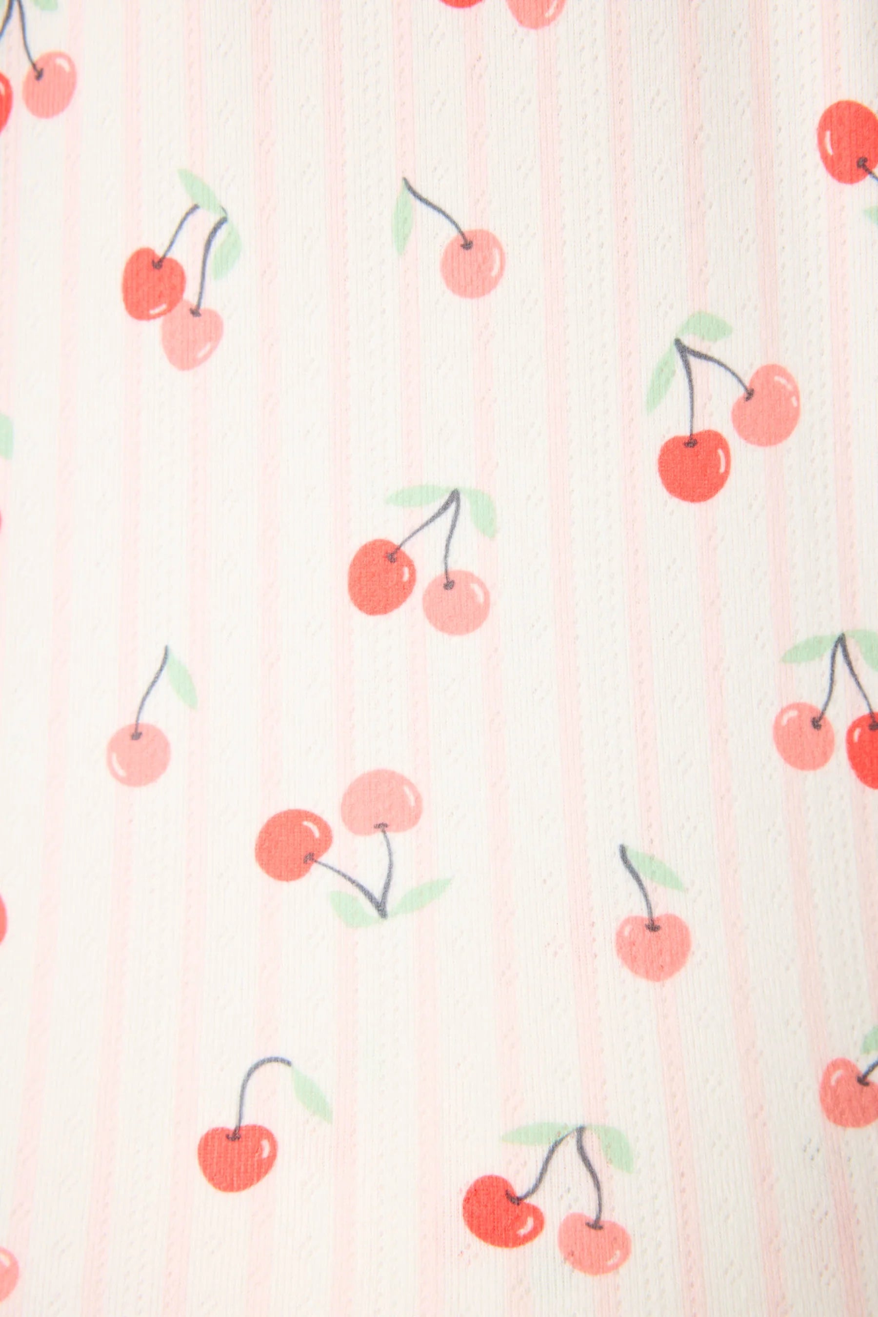 pj set in pink with cherries all over