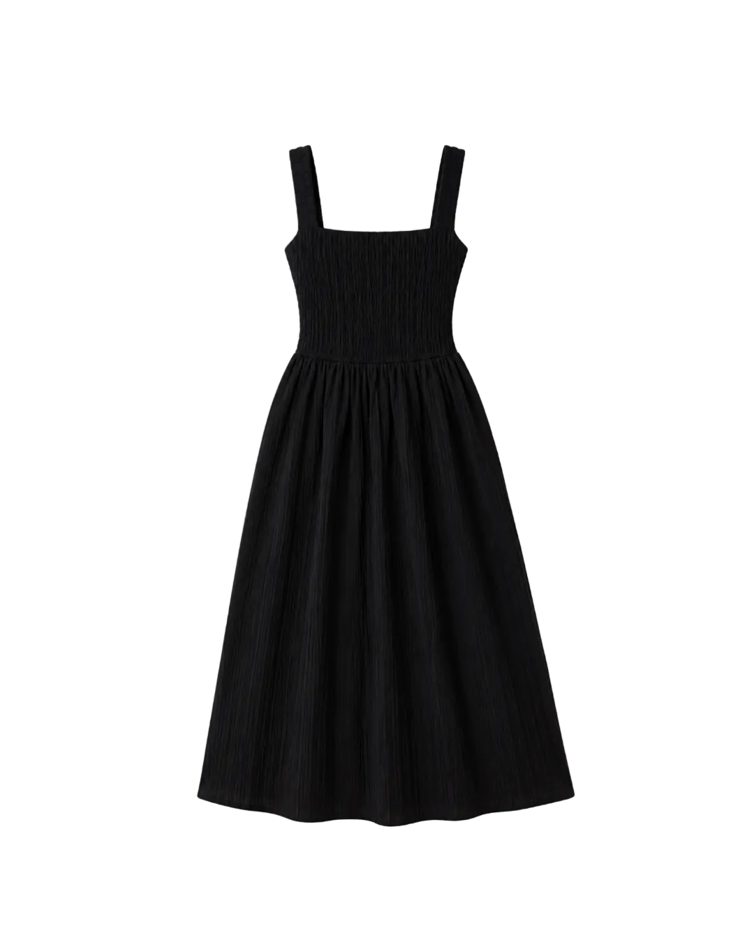 black midi dress