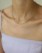 chain link necklace in gold