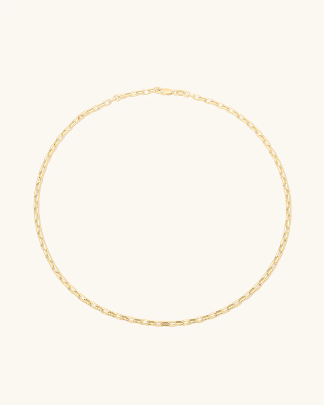 chain link necklace in gold