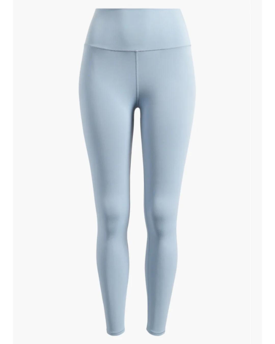 high rise leggings in a light blue