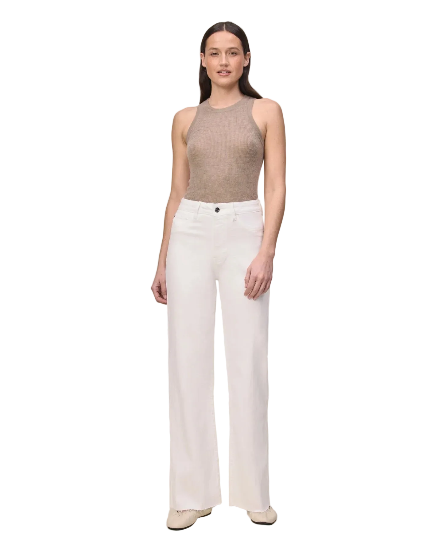 wide leg white jeans