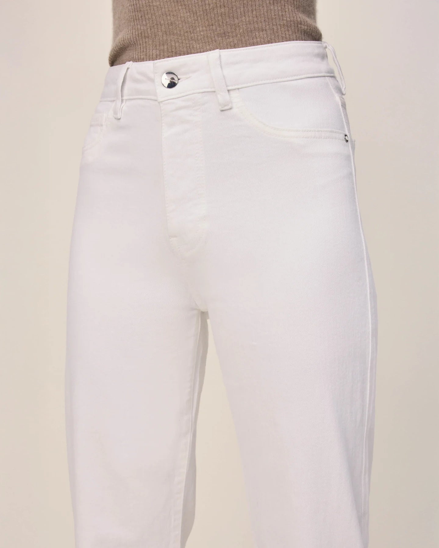 wide leg jeans in white