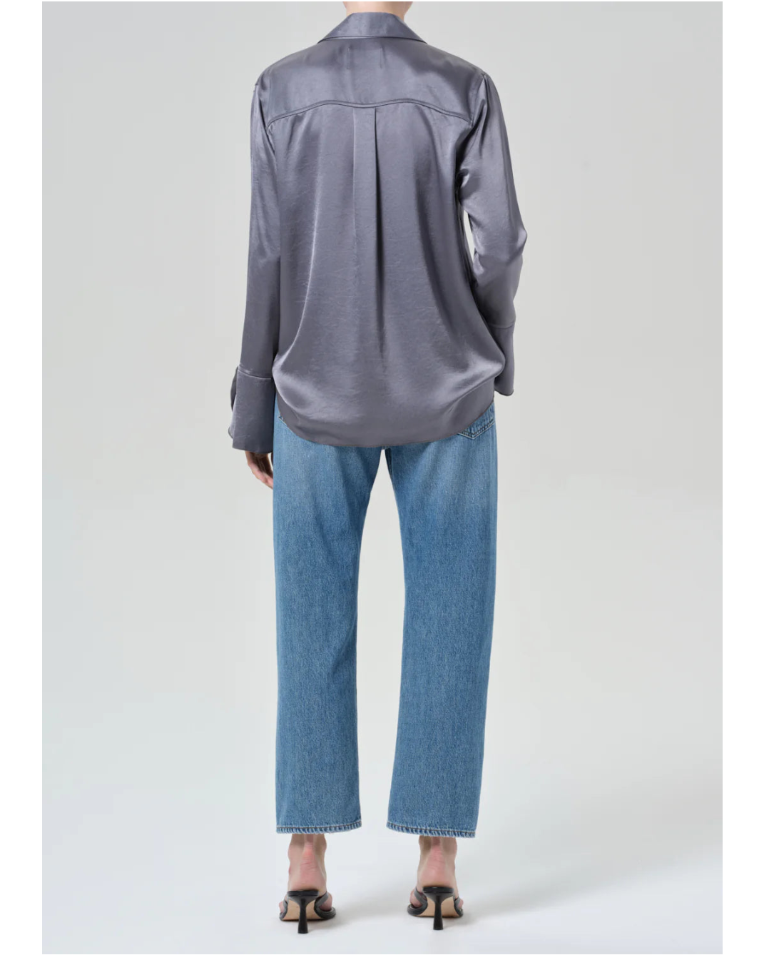 cropped medium wash denim pant
