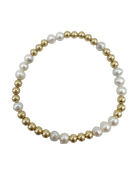 gold and pearl beaded bracelet 