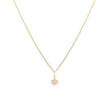 Load image into Gallery viewer, Star of David Necklace | 14k Gold &amp; Diamond
