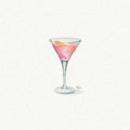 Cosmopolitan Miniature Watercolor Painting - Art Print