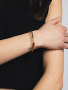 gold statement bangle