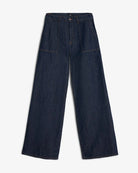 dark blue wide-leg jeans by 7 for all mankind with utility pockets