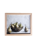 Watercolor Pears Pine Framed Art