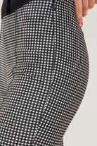 cropped tailored pant in black gingham