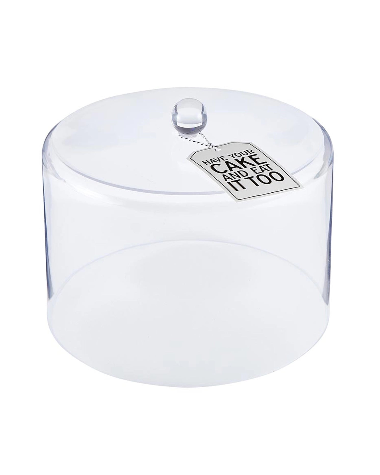 a large acrylic dome for cake