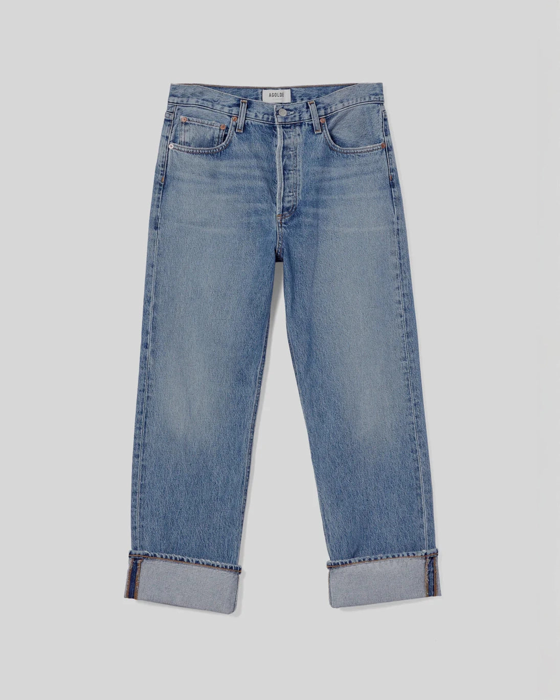 Agolde Fran Low Slung Straight Jeans in Invention