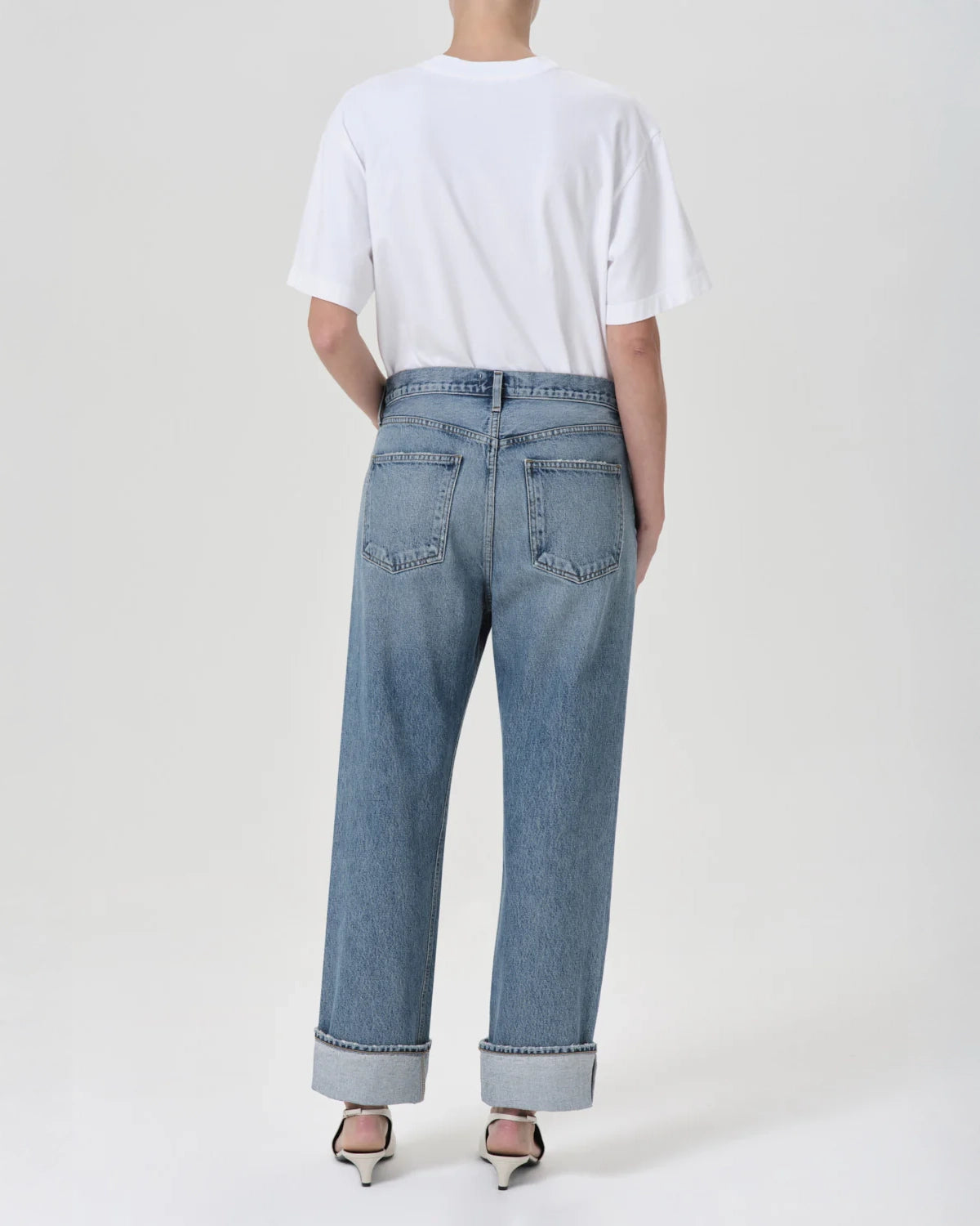 Agolde Fran Low Slung Straight Jeans in Invention