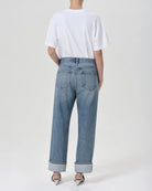 Agolde Fran Low Slung Straight Jeans in Invention