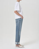 Agolde Fran Low Slung Straight Jeans in Invention