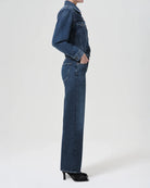 Agolde Harper Straight Stretch Denim Jeans in Tempo