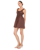 mini dress in chocolate brown