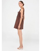 mini dress in chocolate brown
