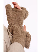 brown teddy gloves 