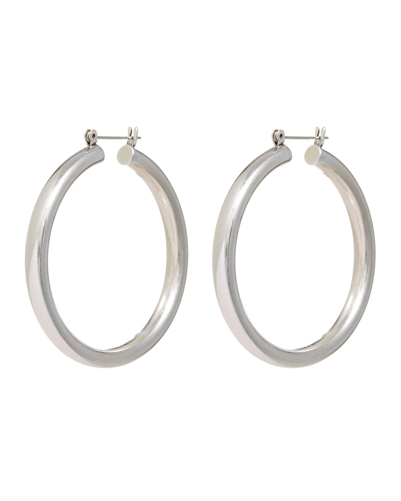 Luv Aj Amalfi Tube Hoops Silver