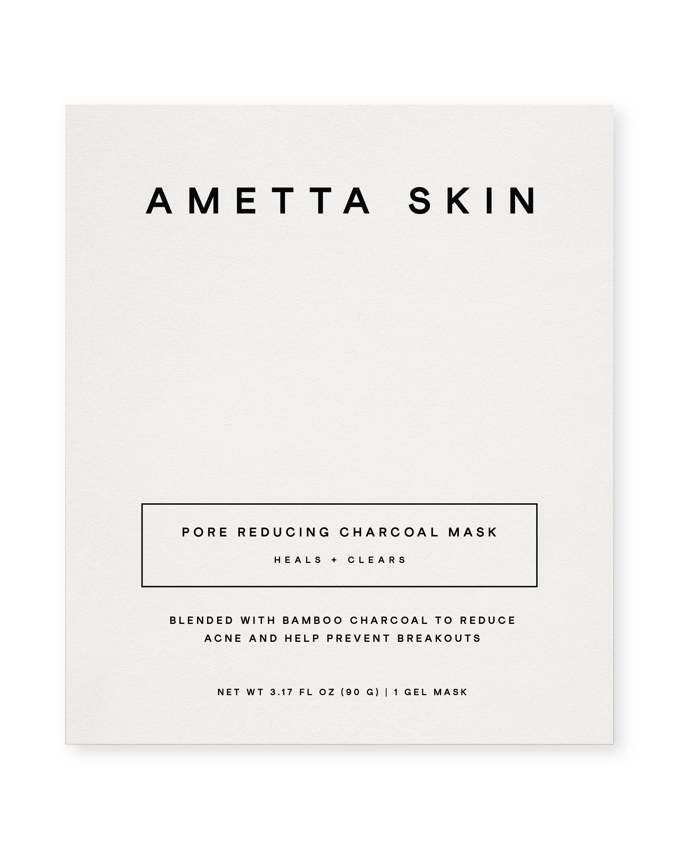 Ametta Skin pore reducing charcoal mask packaging