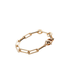 paperclip link gold bracelet