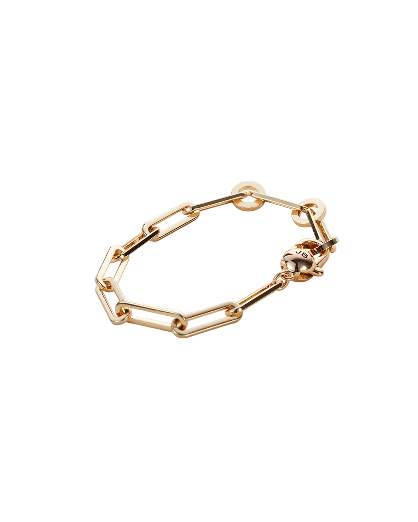 paperclip link gold bracelet