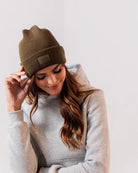 Apres Actif Merino Wool Beanie Hat in Green