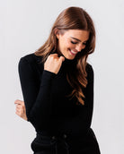 Apres Actif Ribbed Turtleneck in Black