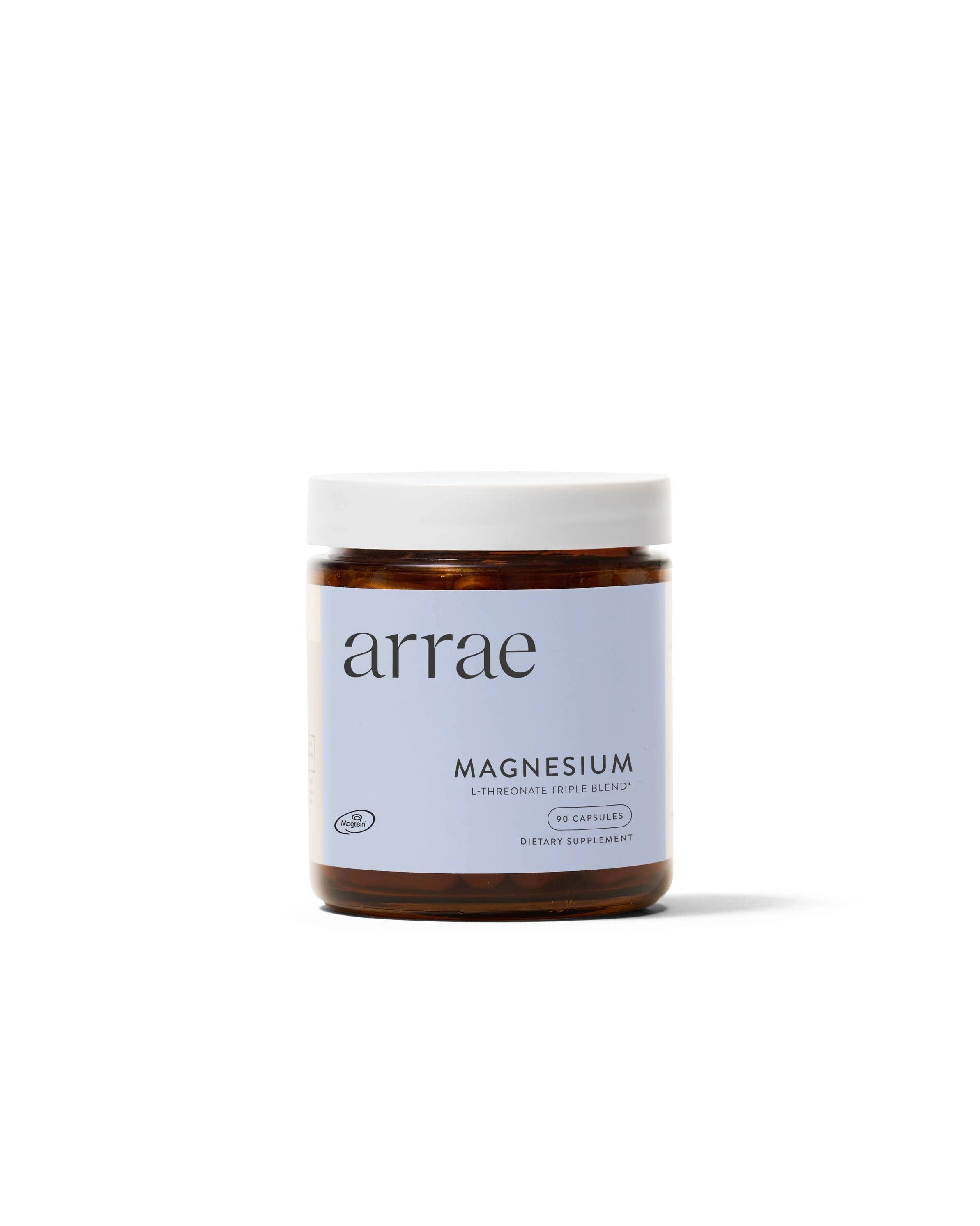 Jar of arrae magnesium supplement