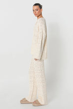 Load image into Gallery viewer, Asha Cream Crochet Long Sleeve Top
