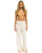Aviator Nation Wide Leg Pocket Sweatpants in Vintage White