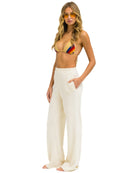 Aviator Nation Wide Leg Pocket Sweatpants in Vintage White