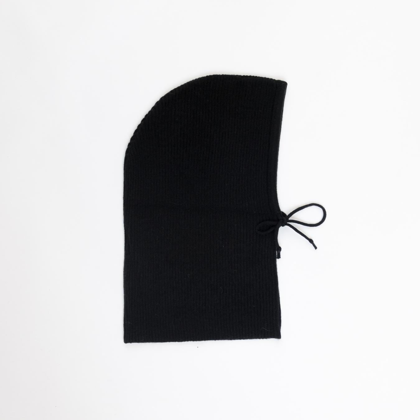 black knitted balaclava