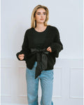 Elsa Bow Cardigan | Black