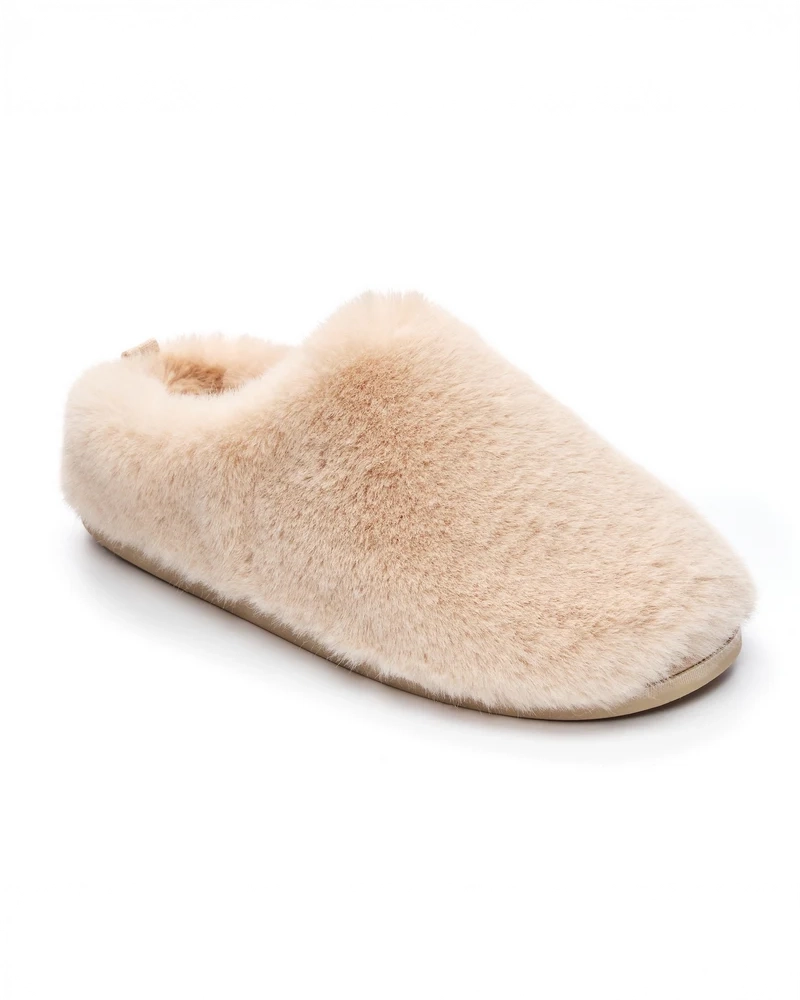 Bedroom Athletics Faux Fur Slippers in Gingerbread