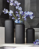 Black Ceramic Vases