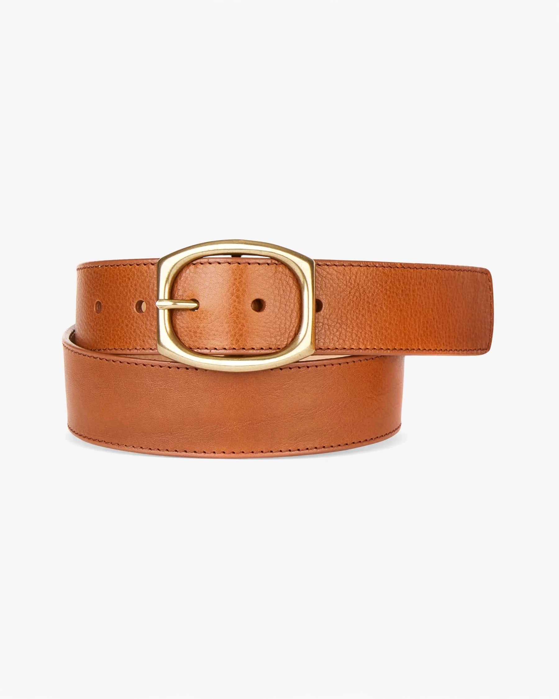 Brave Leather Pacifica Belt in Tan with Brass