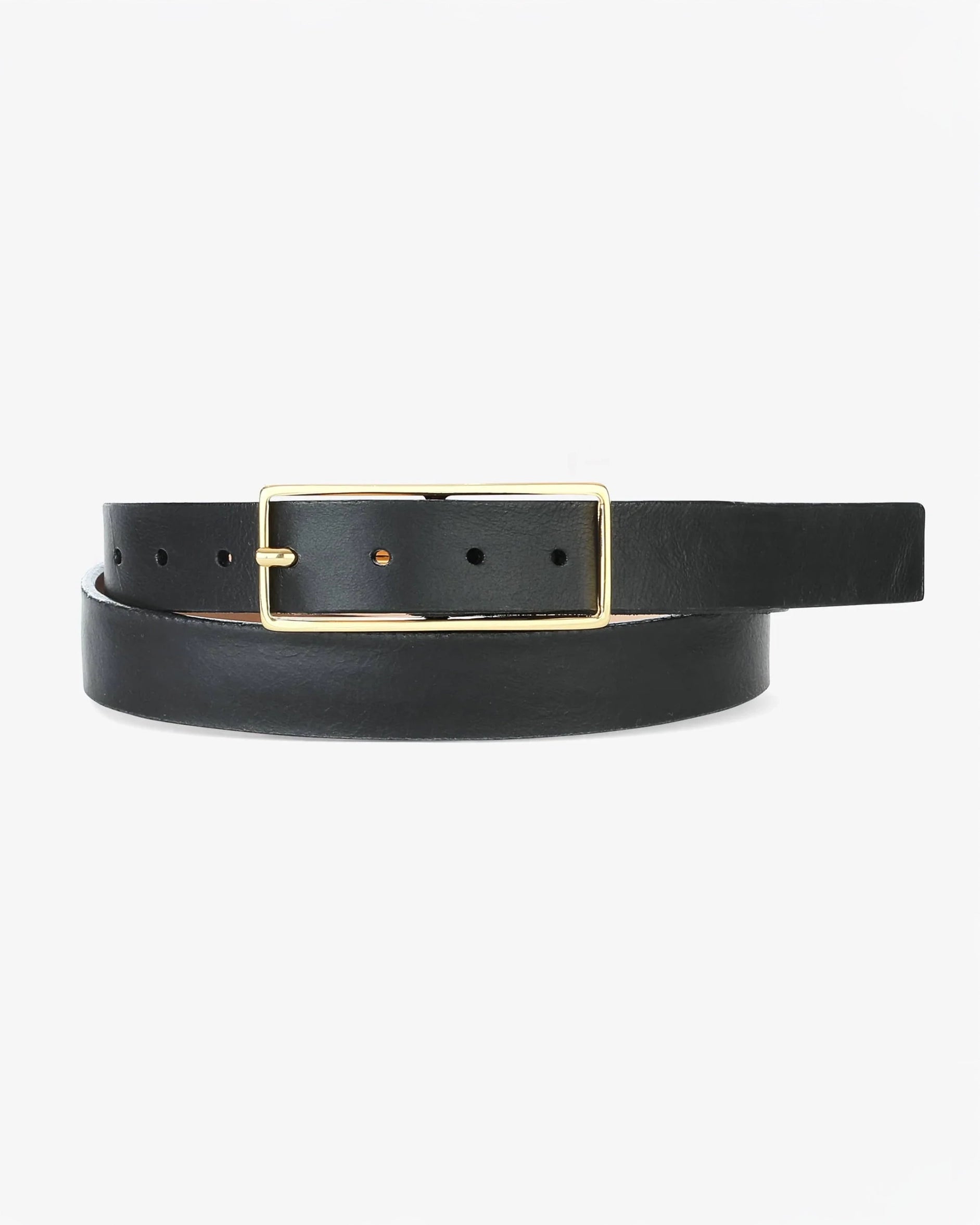 Brave Leather Ursian Belt in Black with Brass Buckle