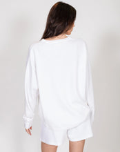 Load image into Gallery viewer, Waffle Knit Boxy Henley | White
