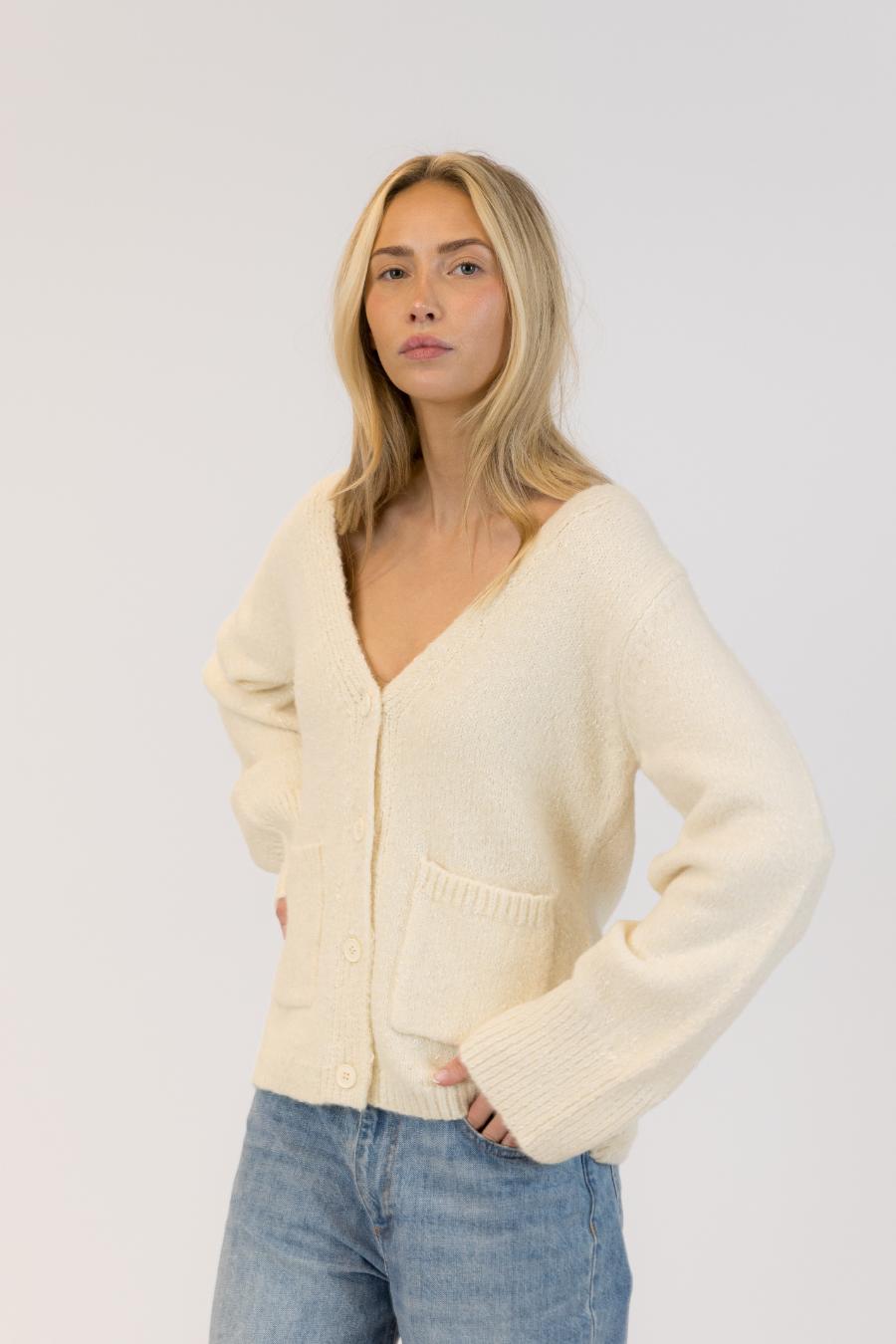 ivory knit cardigan