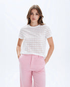 CHRLDR Eyelet T-Shirt in White