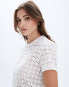 CHRLDR Eyelet T-Shirt in White