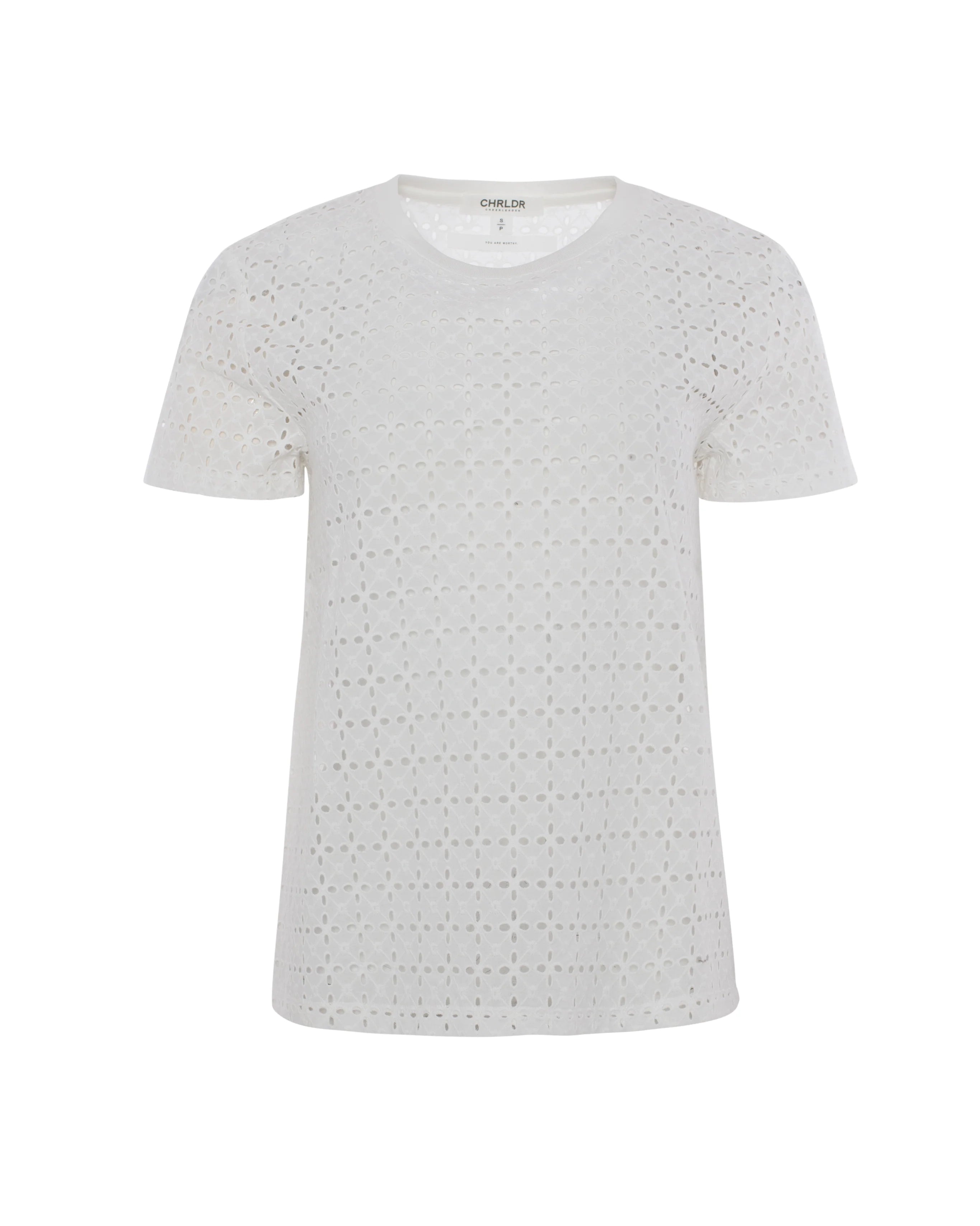 CHRLDR Eyelet T-Shirt in White