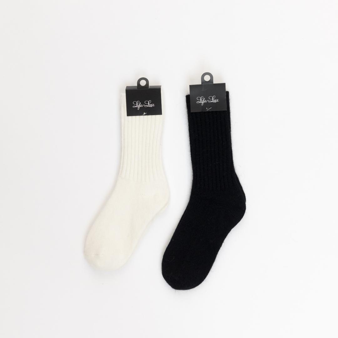 white socks and black socks