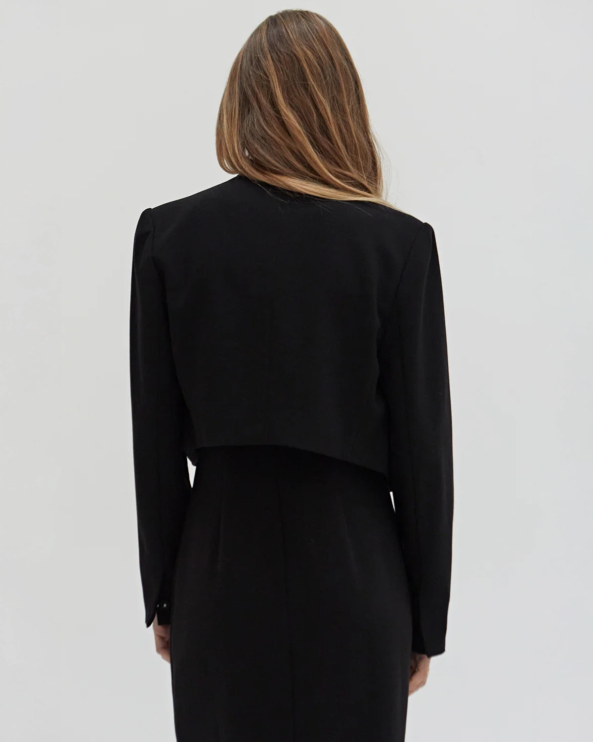 Crescent Lauren Cropped Blazer in Black