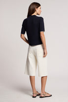 long white denim short