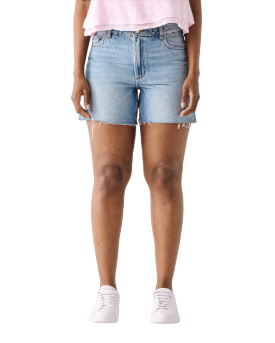 Dex Mid Rise Jean Short in Blue